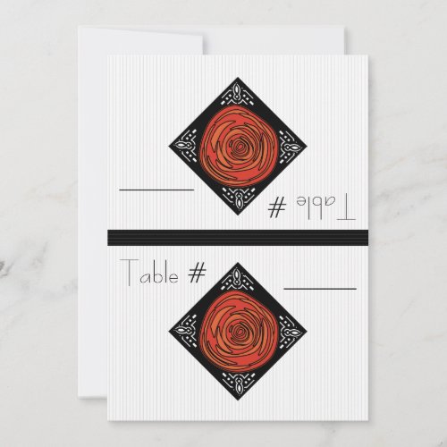 Decofied Rose Foldable Table Number Cards