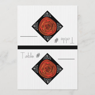 Decofied Rose (Foldable Table Number Cards)
