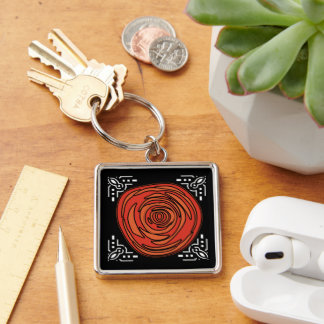 Decofied Rose (Premium Square) Keychain