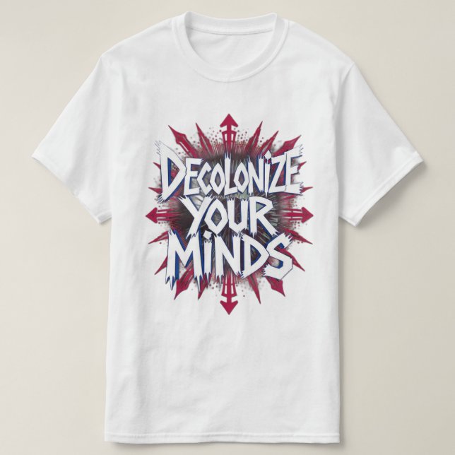 Decolonize Your Minds (Points) T-Shirt (Design Front)