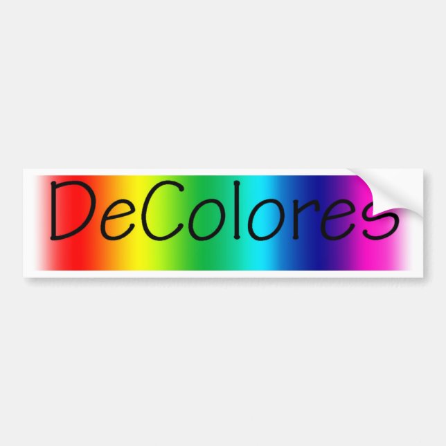DeColores Bumper Sticker (Front)