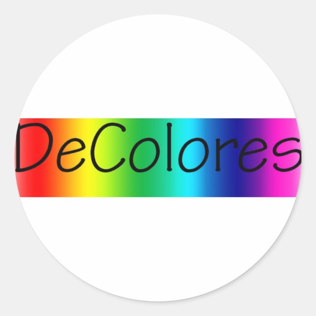DeColores Classic Round Sticker (Front)