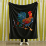 Decolores Cursillo Colorful Rooster Fleece Blanket at Zazzle