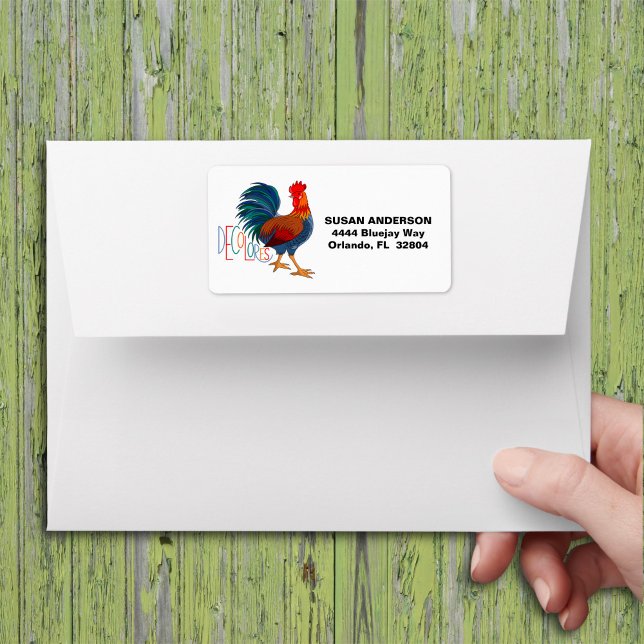 DeColores Cursillo Colorful Rooster Label (Creator Uploaded)