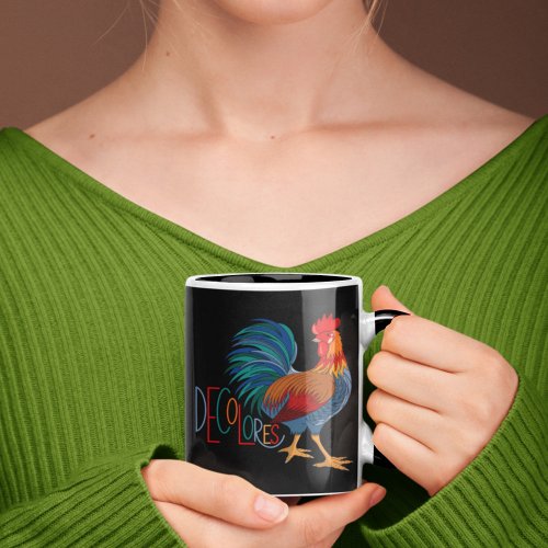 DeColores Cursillo Colorful Rooster Mug