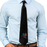 DeColores Cursillo Colorful Rooster Neck Tie<br><div class="desc">De Colores is a traditional Spanish folk song, widely used as a song in the Roman Catholic Cursillo movement. What a lovely gift of faith for you, a friend, or even a priest. The hand drawn colorful Rooster in colors of blue, red and orange and green is a stunner. Hand...</div>