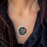 DeColores Cursillo Colorful Rooster Silver Plated Necklace<br><div class="desc">De Colores is a traditional Spanish folk song, widely used as a song in the Roman Catholic Cursillo movement. What a lovely gift of faith for you, a friend, or even a priest. The hand drawn colorful Rooster in colors of blue, red and orange and green is a stunner. Hand...</div>