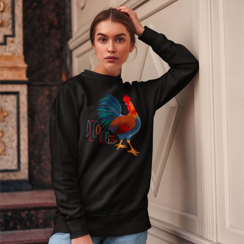 DeColores Cursillo Colorful Rooster Sweatshirt