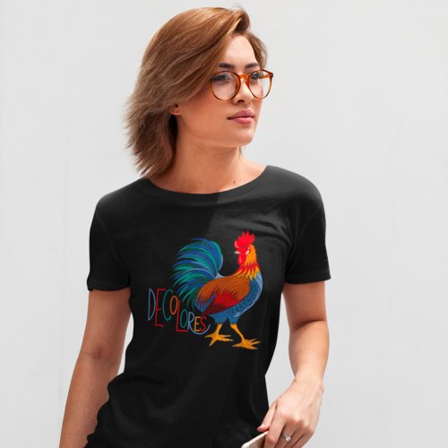 DeColores Cursillo Colorful Rooster T_Shirt