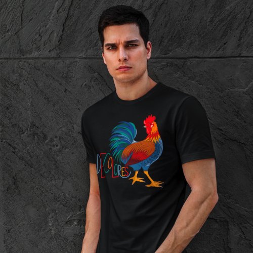 DeColores Cursillo Colorful Rooster T_Shirt