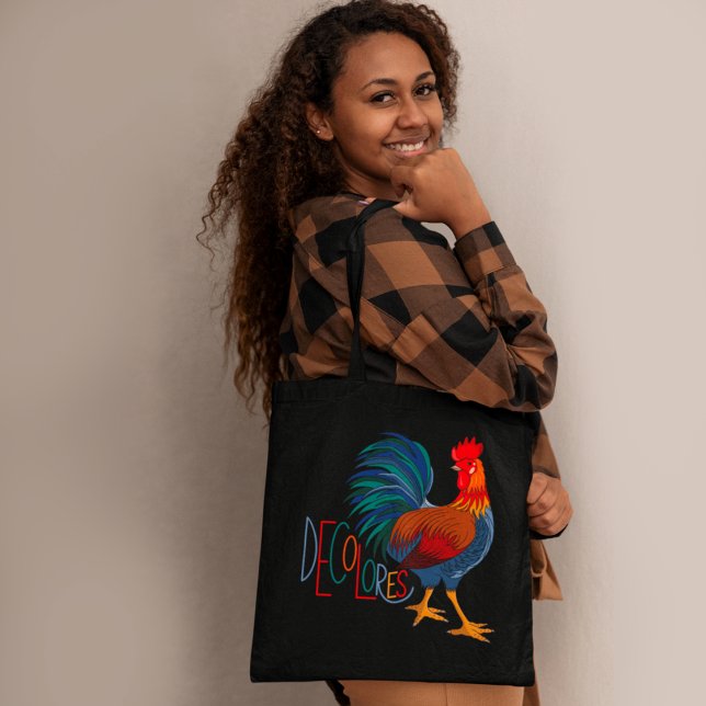 DeColores Cursillo Colorful Rooster Tote Bag (Creator Uploaded)