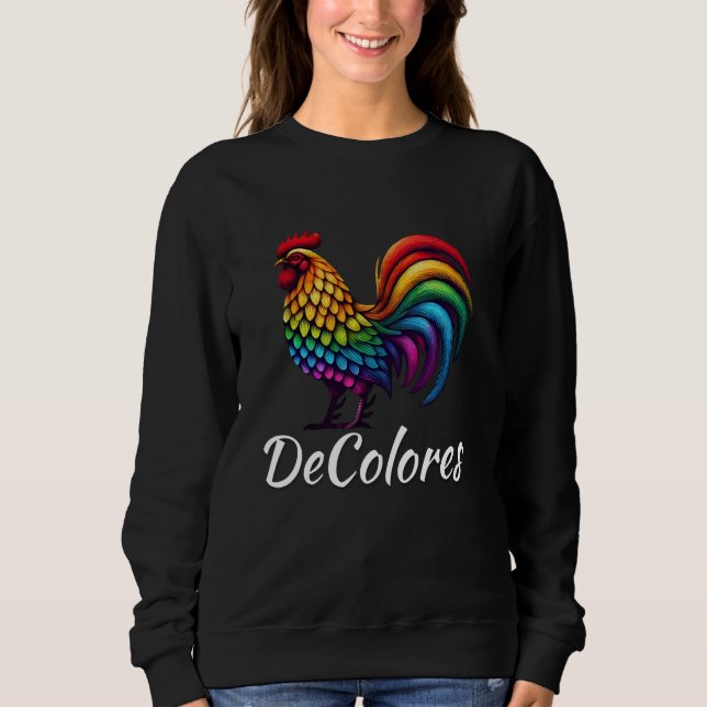 DeColores Cursillo Raibow Rooster Catholic Sweatshirt (Front)