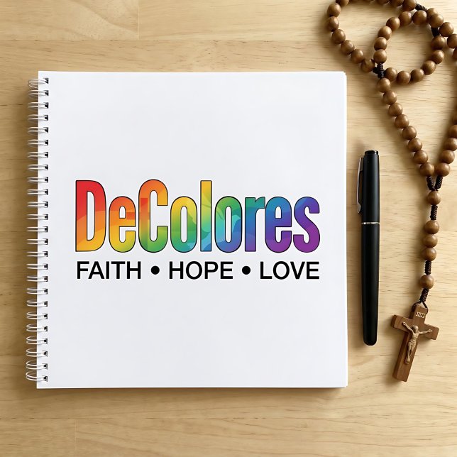 DeColores Cursillo Rainbow Faith Hope Love Notebook (Creator Uploaded)