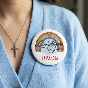 DeColores Cursillo Rainbow Faith Religion Button
