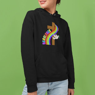 DeColores Cursillo Rainbow With CrossY Peace Dove Hoodie