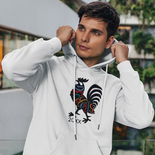 DeColores Cursillo Rooster Black Silhouette  Hoodie