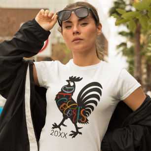 DeColores Cursillo Rooster Black Silhouette  T-Shirt