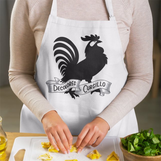 DeColores Cursillo Rooster Silhouette with Banner Apron (Creator Uploaded)