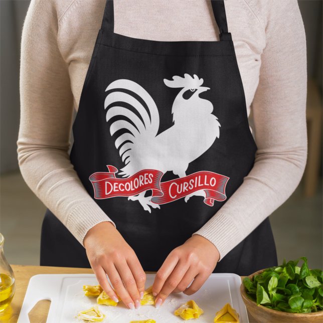 DeColores Cursillo Rooster Silhouette with Banner Apron (Creator Uploaded)