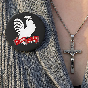 DeColores Cursillo Rooster Silhouette with Banner Button