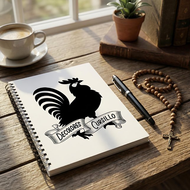 DeColores Cursillo Rooster Silhouette with Banner Notebook (Creator Uploaded)
