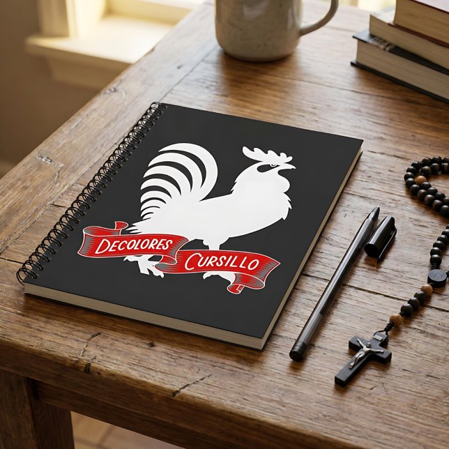DeColores Cursillo Rooster Silhouette with Banner Notebook (Creator Uploaded)