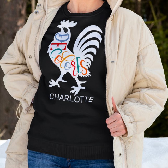 DeColores Cursillo Rooster White Silhouette  Sweatshirt (Creator Uploaded)