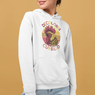DeColores Cursillo Rooster with Distressed Sunset Hoodie
