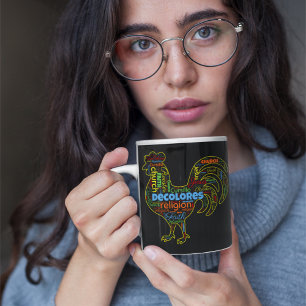 DeColores Cursillo Rooster Word Cloud Coffee Mug
