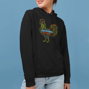 DeColores Cursillo Rooster Word Cloud  Hoodie