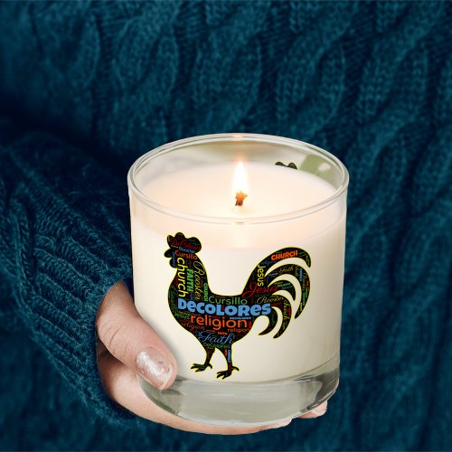 DeColores Cursillo Rooster Word Cloud  Scented Candle