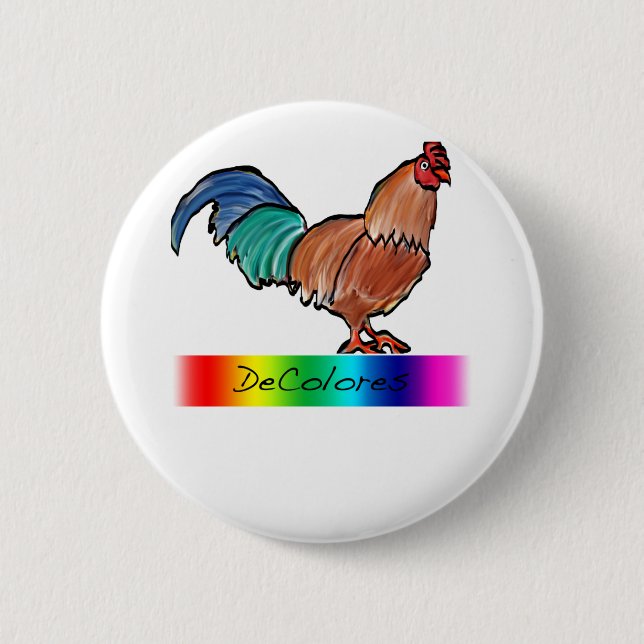 DeColores Rooster Button (Front)