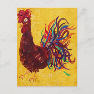 DeColores Rooster Postcard