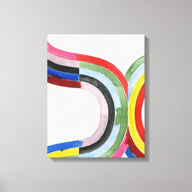 Deconstructed Rainbow - Horizontal Canvas Print (Front)