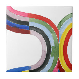 Deconstructed Rainbow - Horizontal Ceramic Tile