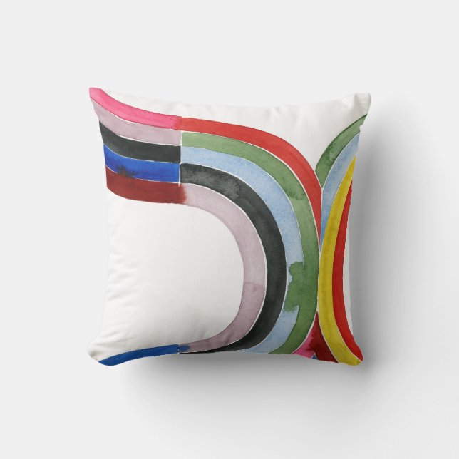 Deconstructed Rainbow - Horizontal Throw Pillow (Front)