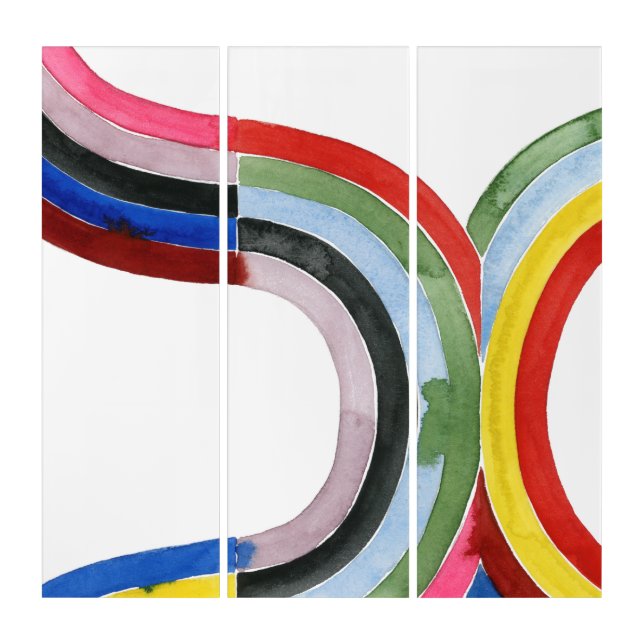 Deconstructed Rainbow - Horizontal Triptych (Front)
