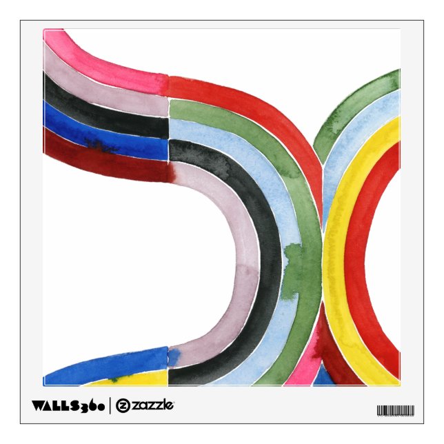 Deconstructed Rainbow - Horizontal Wall Decal (Front)