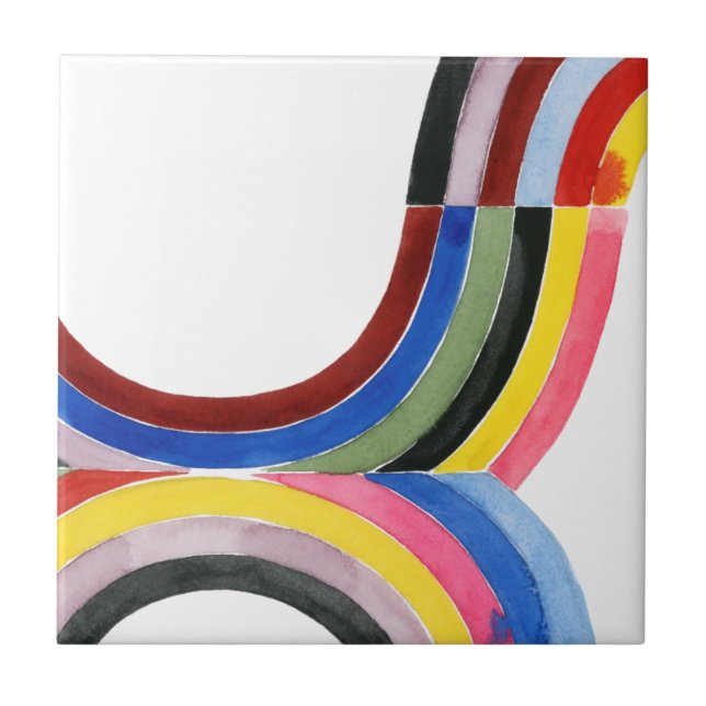 Deconstructed Rainbow - Vertical Ceramic Tile (Front)