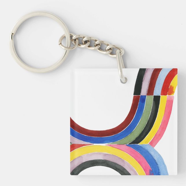 Deconstructed Rainbow - Vertical Keychain (Front)