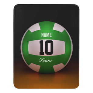 Decor Personalized Green Volleyball Door Sign