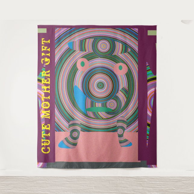 DECOR_Room_CUTE MOTHER GIFT_PINK_RMDESIGNFLO55  Tapestry (Front)