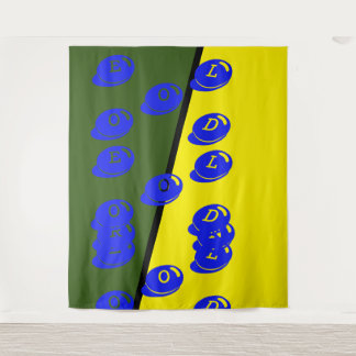 DECOR_Room CUTE _YELLOW_BLUE_GREEN_RMDESIGNFLO55  Tapestry