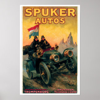 DECOR: VINTAGE AUTOMOBILE PRINT