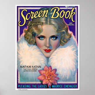 DECOR: VINTAGE MOVIE MAGAZINE ILLUSTRATION POSTER