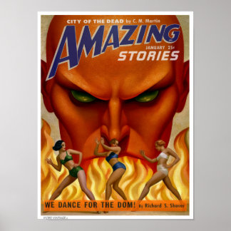 DECOR: VINTAGE PULP MAG COVER POSTER