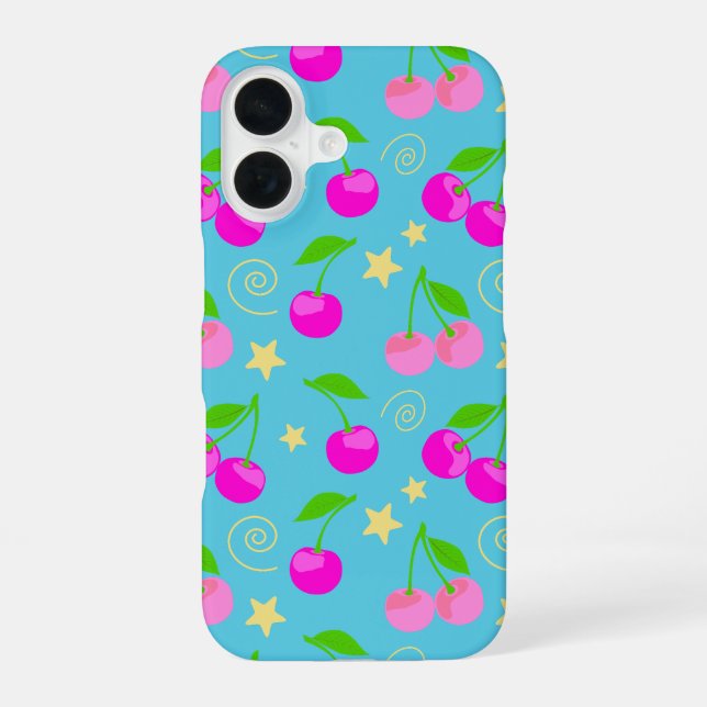 Decora Kei Cute Cherry Rainbow Pattern Iphone Case (Back)