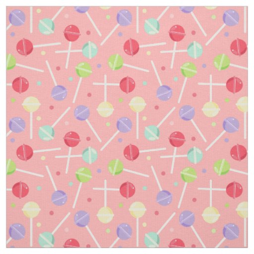 Decora Kei Pastel Candy Lollipops Pattern Fabric