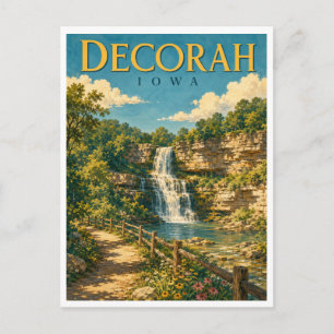 Decorah Iowa Dunning Springs GeoSaga Postcard