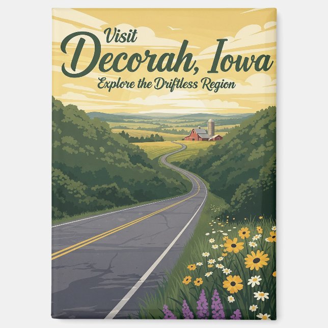 Decorah Iowa Travel Magnet (Front)